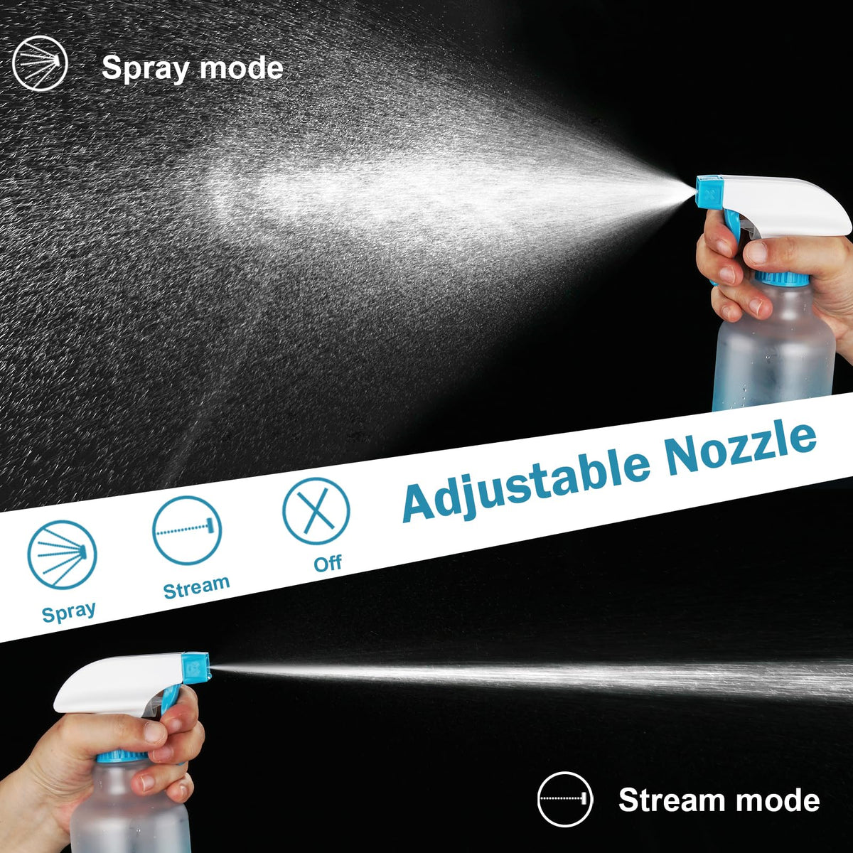 Hethyo spray bottles with fine mist feature demonstration