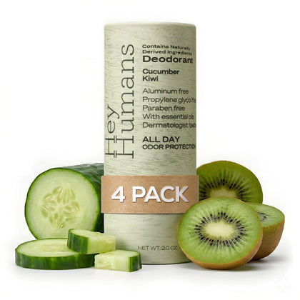 HEY HUMANS Cucumber Kiwi Deodorant front view packaging