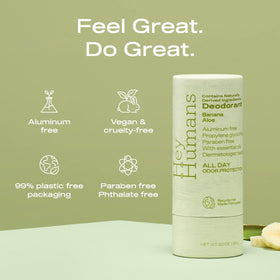 HEY HUMANS Deodorant Banana Aloe side view