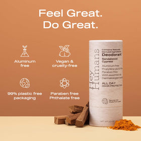 HEY HUMANS Deodorant Sandalwood & Cypress 82g back view