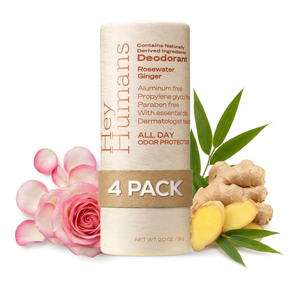 HEY HUMANS Rosewater Ginger Deodorant front view