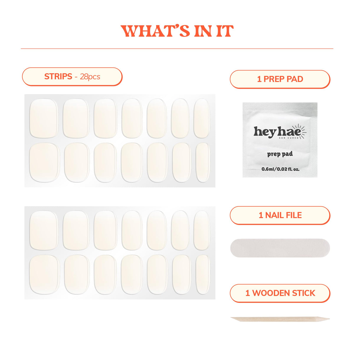 heyhae nail care kit including prep pad and nail file