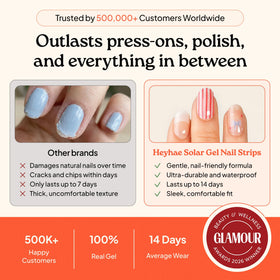 heyhae nail strips with nail file and prep pads