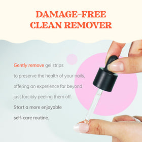heyhae Semi Gel Nail Strip Remover application on nails