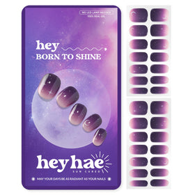 heyhae Semi Gel Nail Strips deep violet gradient design front view