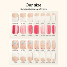 heyhae Semi Gel Nail Strips in natural light