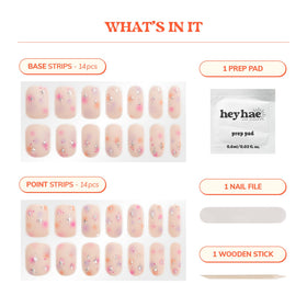 heyhae Semi Gel Nail Strips in various colours