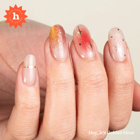 heyhae Semi Gel Nail Strips packaging with included accessories