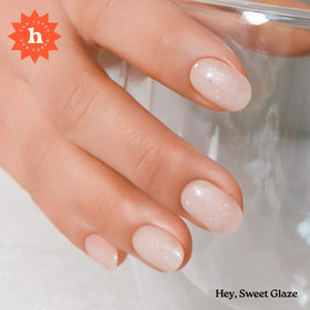 heyhae Semi Gel Nail Strips Sweet Glaze application process