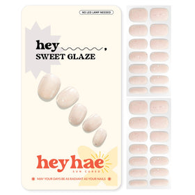 heyhae Semi Gel Nail Strips Sweet Glaze front view