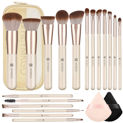 HEYMKGO 18pcs Makeup Brushes Set with travel bag