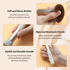 HEYMKGO Makeup Brushes in stylish zipper bag