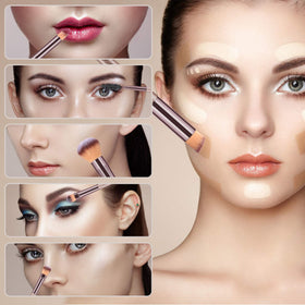 HEYMKGO makeup brushes set ideal for blending and highlighting