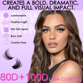 HEYWINK Lash Clusters Kit 10-18mm lashes displayed on a flat surface