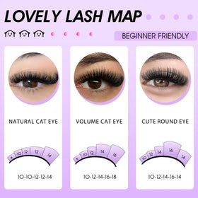 HEYWINK Lash Clusters Kit 100D with application tools