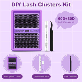 HEYWINK Lash Clusters Kit packaging with detailed product information