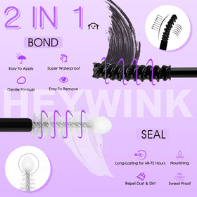 HEYWINK Lash Clusters Kit showcasing mixed lengths and curl