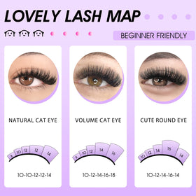 HEYWINK Lash Clusters Kit with individual lashes and cluster lashes