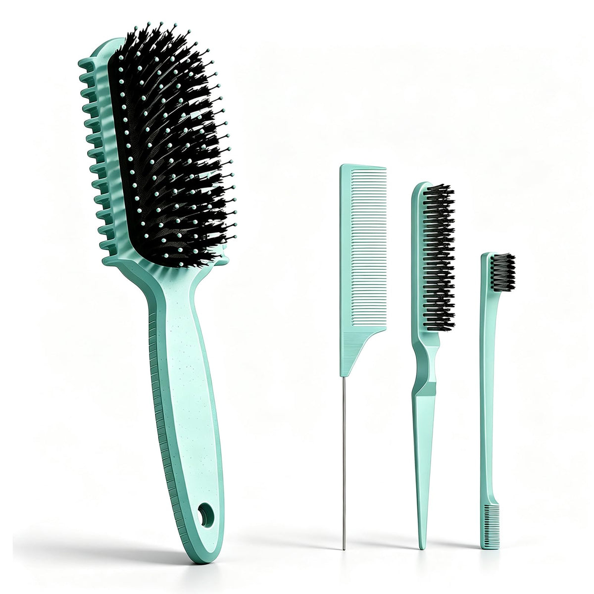 HEZ Curl Defining Brush Set 4 PCS in green packaging