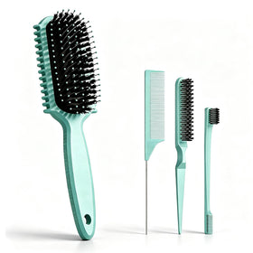 HEZ Curl Defining Brush Set 4 PCS in green packaging