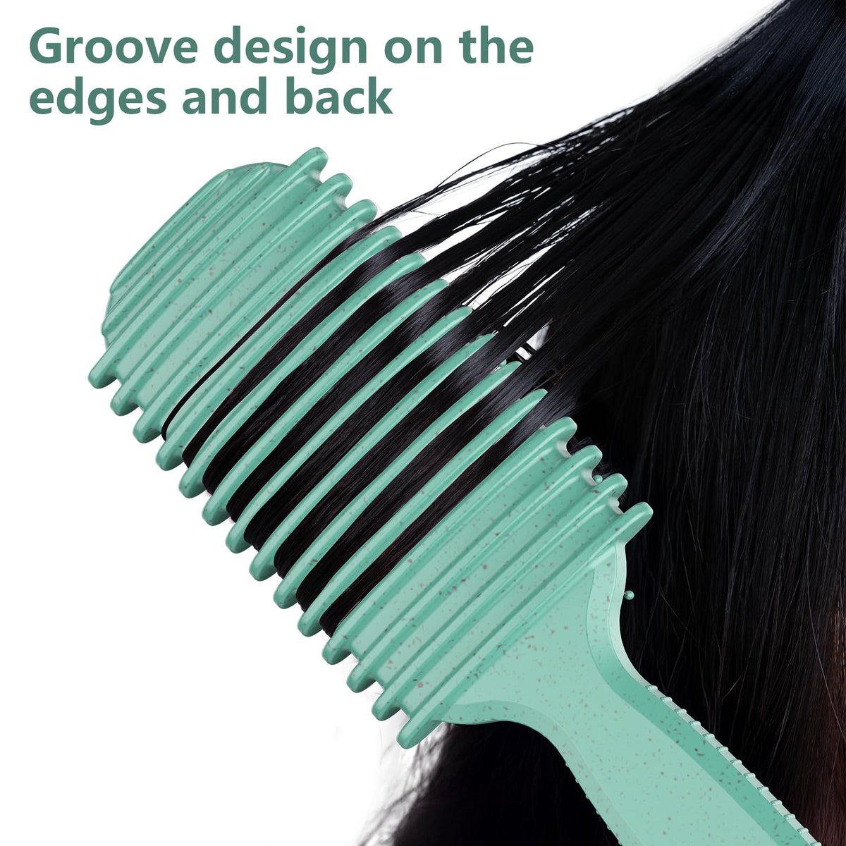 HEZ Curl Defining Brush Set in use on curly hair