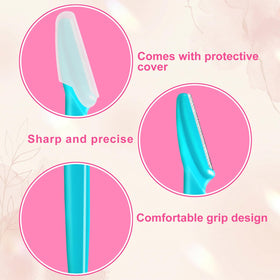 HFATMOS Eyebrow Razor showing protective cover and non-slip grip
