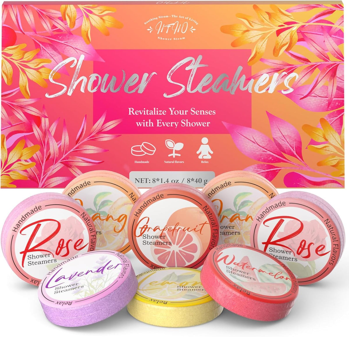 HFHO Shower Steamers 8 Pack with various fragrances