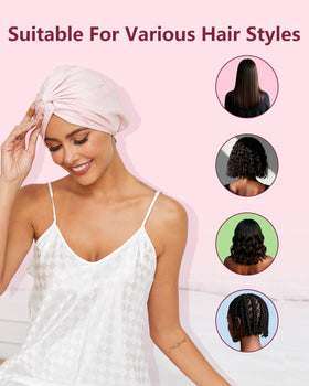 HFRHTGY Adjustable Silk Satin Hair Bonnet packaging view