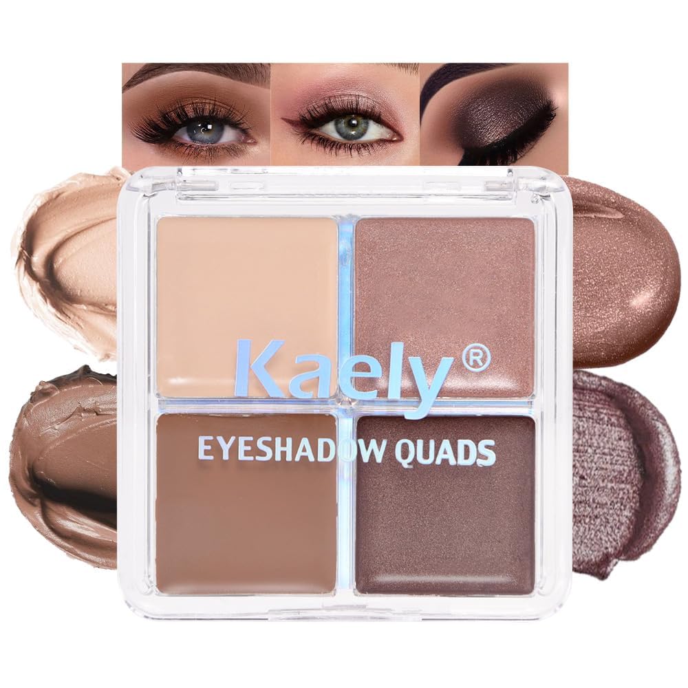 HHLTOH Cream Eyeshadow Quad palette front view with four shades