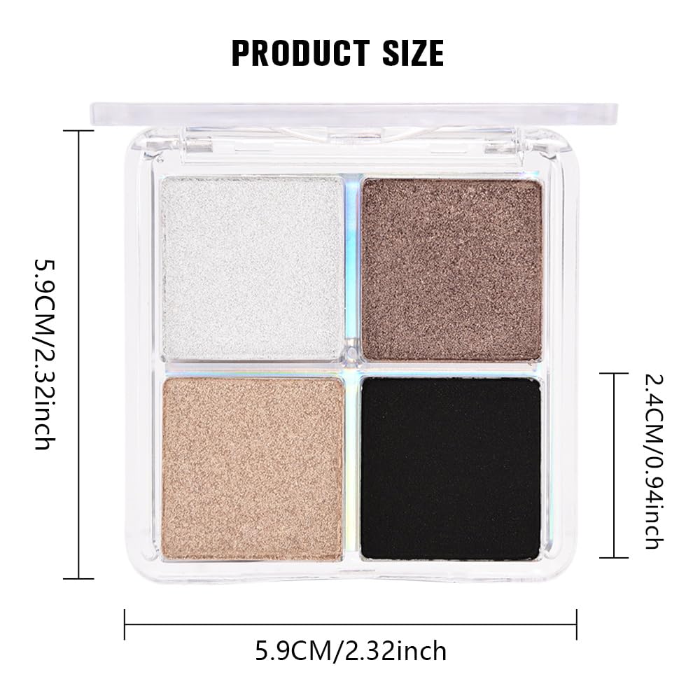 HHLTOH Eyeshadow Palette displayed with makeup brushes