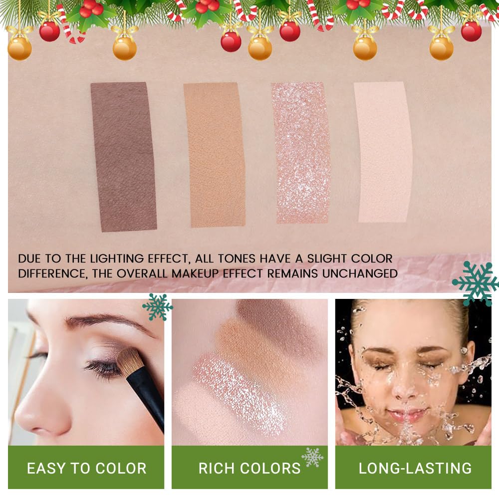 HHLTOH Eyeshadow Palette open showing built-in mirror