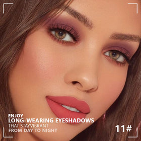 HHLTOH eyeshadow palette showing four shades: pink, champagne, dark brown, rose gold
