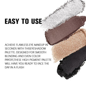 HHLTOH Eyeshadow Palette with golden brown and white silver shades