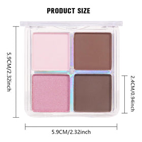 HHLTOH Eyeshadow Quad Palette in use with makeup brushes