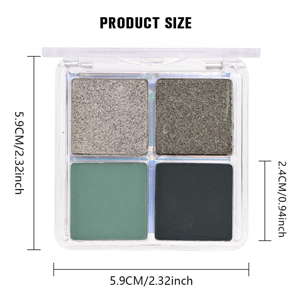 HHLTOH Matcha Green Eyeshadow Palette in use during makeup application