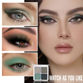 HHLTOH Matcha Green Eyeshadow Palette packaging with dimensions