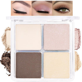HHLTOH Nude Brown Eyeshadow Palette front view with 4 shades