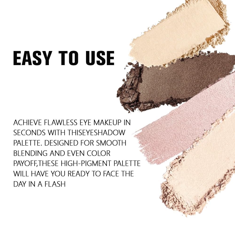 HHLTOH Nude Brown Eyeshadow Palette with applicator and packaging