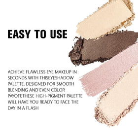 HHLTOH Nude Brown Eyeshadow Palette with applicator and packaging