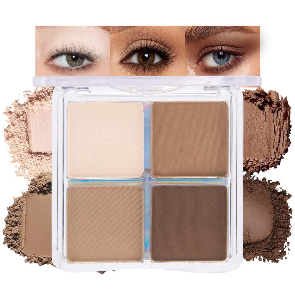 HHLTOH Nude Brown Matte Eyeshadow Quad Palette front view