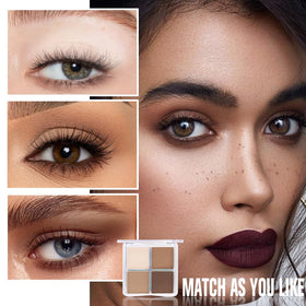 HHLTOH Nude Brown Matte Eyeshadow Quad Palette in handbag