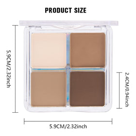 HHLTOH Nude Brown Matte Eyeshadow Quad Palette with swatches on skin
