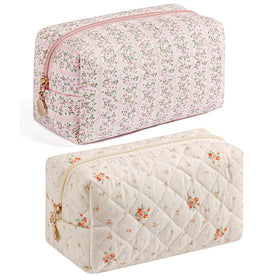 HHQQWZ Makeup Bag front view with floral design