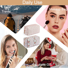 HHQQWZ Makeup Bag in a travel setting