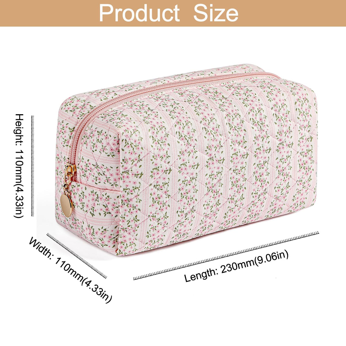 HHQQWZ Makeup Bag open with cosmetics inside