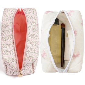 HHQQWZ Makeup Bag opened showing spacious interior