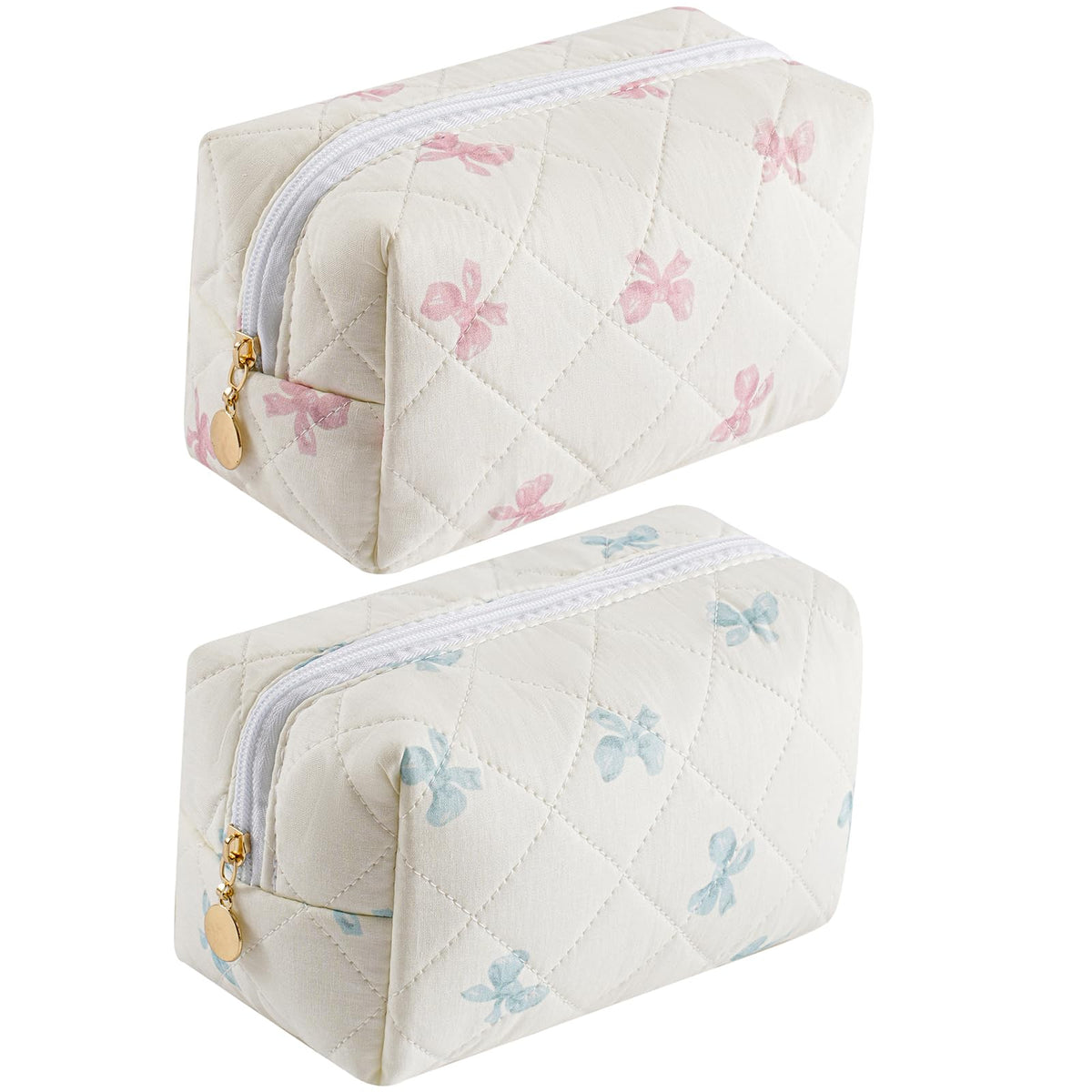 HHQQWZ Makeup Bag pink bow tie front view