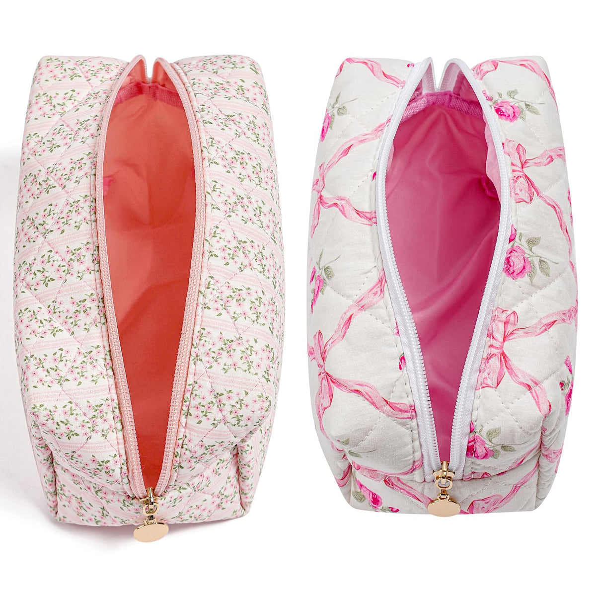 HHQQWZ Makeup Bag side view showcasing zipper
