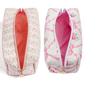 HHQQWZ Makeup Bag side view showcasing zipper