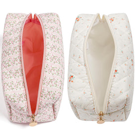 HHQQWZ Makeup Bag side view showing zipper